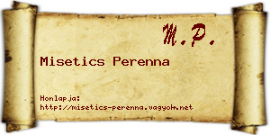Misetics Perenna névjegykártya